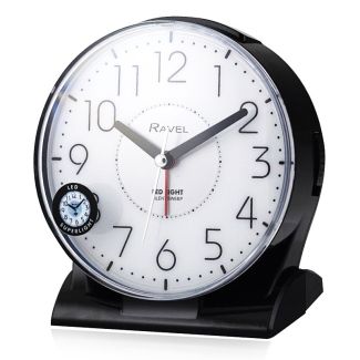 Wholesale Ravel Large Quartz Alarm Clock - Black 