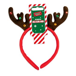 Wholesale Reindeer Christmas Headband With Colourful Gems 