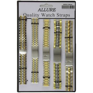 Wholesale Metal Bracelets Watch Straps - Two Tone - 18mm