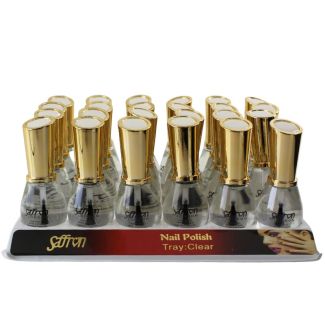 Wholesale Saffron Nail Polish Tray - Clear 