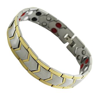 Magnetic Stainless Steel Two Tone Bracelet 