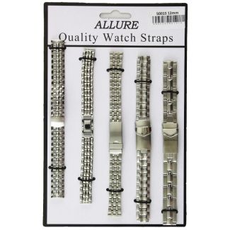 Metal Bracelets Watch Straps - Silver - 12mm