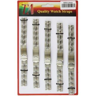 Metal Bracelets Watch Straps - Silver - 14mm