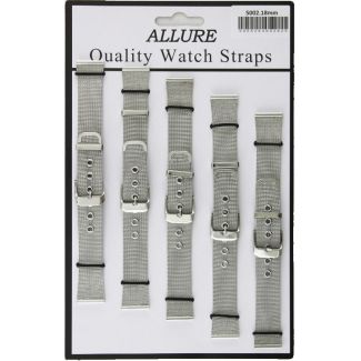 Allure Gents Mesh Metal Bracelet Watch Straps - Silver - 18mm