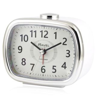 Wholesale Small Quartz Alarm Clock- Black / Silver