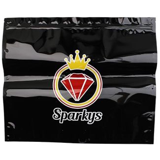 Wholesale Sparkys Black Laminated Zipper Bag 14.5'' x 17'' 