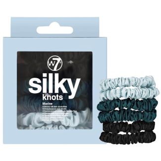 Wholesale W7 Skinny Silky Knots Hair Scrunchies 6 Pcs - Marine 