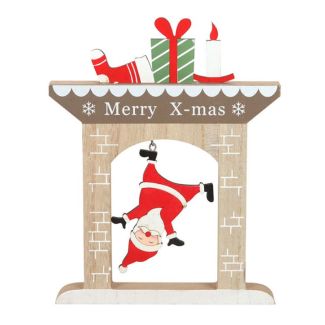 Wholesale Wooden Falling Santa Christmas Decoration 22cm 