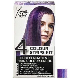 Wholesale Yummy Colour Semi-Permanent 4 Colour Strips Kit - Violet Ombre