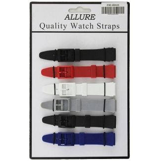 Allure Watch Straps - Asst. Dark Colours - 18mm