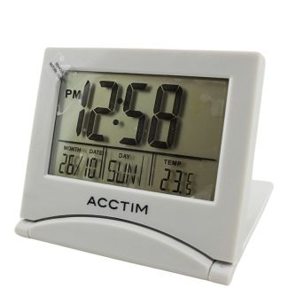 Wholesale Acctim Digital Mini Flip II LCD Alarm Clock - Silver 