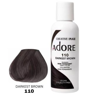 Wholesale Adore Semi-Permanent Hair Dye- Darkest Brown (110) 