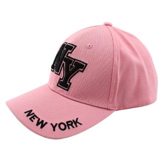 Wholesale Adults 6 Panel New York Baseball Cap - Pink