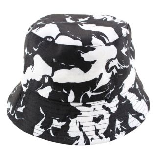 Wholesale Adults Bucket Hat Black & White Design