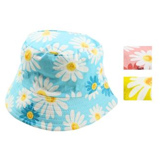 Wholesale Adults Reversible Bucket Hat Multi Flower Design - Assorted Colours