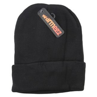 Adults Unisex Black Beanie 