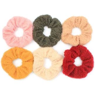 Wholesale Boucle Fabric Scrunchies 11cm