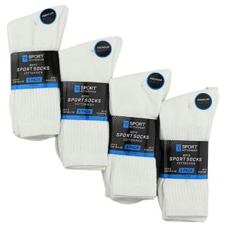 Wholesale Boys Activewear Cotton Rich Sports Socks (3 Pack) -  White 4-6