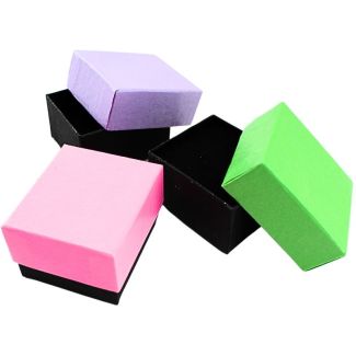 Wholesale Bright Shade Ring Boxes - Assorted