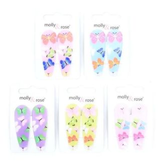 Wholesale Card Of 2 Butterfly Print Covered Sleepies 5cm