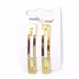 Wholesale Card Of 2 Open Style Barrettes 6cm