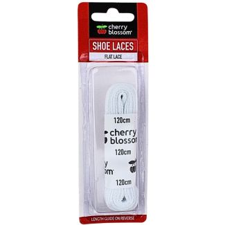 Wholesale Cherry Blossom Flat Shoelace (120cm) - White