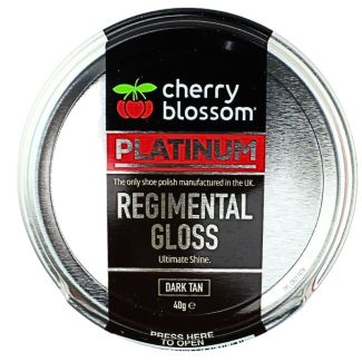 Wholesale Cherry Blossom Platinum Shoe Polish 40g - Gloss Dark Tan