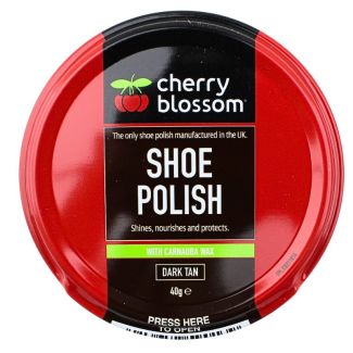 Wholesale Cherry Blossom Shoe Polish 40g - Dark Tan