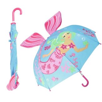 Wholesale Children's Mermaid Design 3D Umbrella 