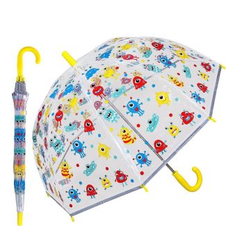 Wholesale Children's Monster Print Clear Dome Umbrella 