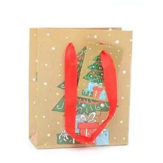 Christmas Tree Gift Bag With Tag