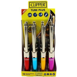 Wholesale Clipper Multipurpose Tube Plus Utility Lighter - Assorted Designs