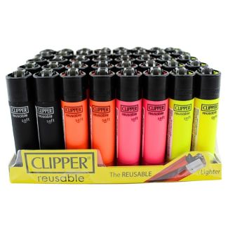 Wholesale Clipper Reusable Lighters "Soft Mix II" Design - Assorted 