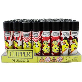 Wholesale Clipper Reusable Lighters "Yokai Ducks" Design - Assorted 