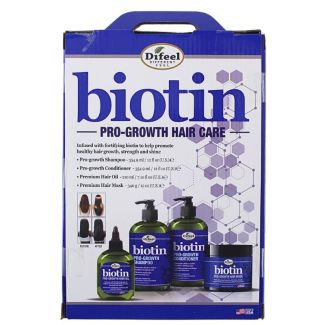 Wholesale Difeel Biotin Pro-Growth Hair Care 4pc Dulux Kit 