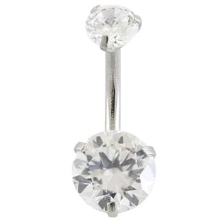 Wholesale Double Gemset Belly Bar 