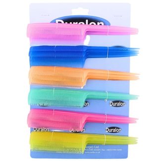 Wholesale Duralon 8" Tail Comb - Asst. Colours (20cm)