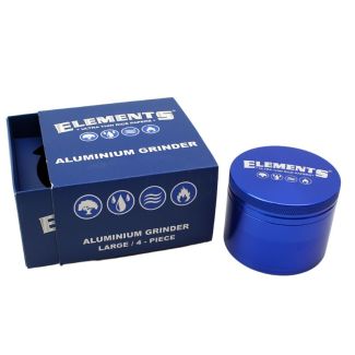 Wholesale Elements Large 4-Part Metal Handmuller - Blue 