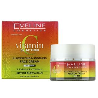 Wholesale Eveline Vitamin C 3x Action Illuminating & Soothing Face Cream 50ml 