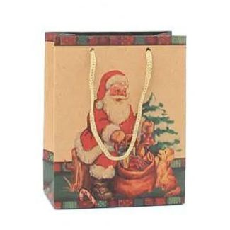 Wholesale Father Christmas Print Gift Bag 