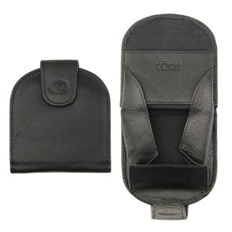 Wholesale Florentine Leather Tray Purse With Stud Closure Button - Black
