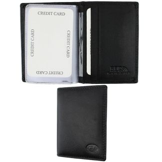 Wholesale Florentino Bifold Genuine Leather Credit Card Holder - Black