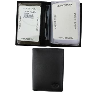 Wholesale Florentino Bifold Genuine Leather Credit Card Holder - Black