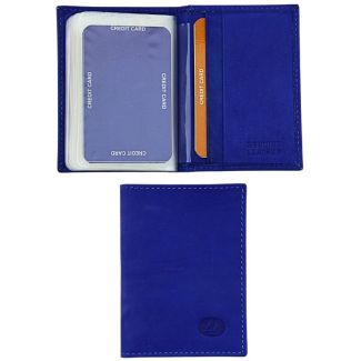 Wholesale Florentino Bifold Genuine Leather Credit Card Holder - Blue