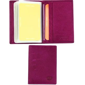 Wholesale Florentino Bifold Genuine Leather Credit Card Holder - Pink