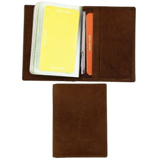 Wholesale Florentino Bifold Genuine Leather Credit Card Holder - Tan