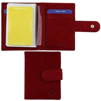 Wholesale Florentino Genuine Leather Credit Card Holder - Red