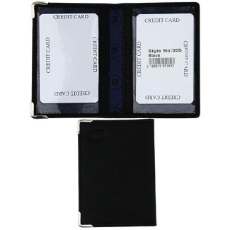 Wholesale Florentino Leather Bus Pass Credit Card Holder RFID Protected  - Black 