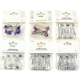 Wholesale Flower Hair Pin 50mm - Assorted 