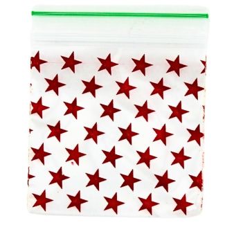 Wholesale Grip Seal Printed Resealable Bags Red Star 